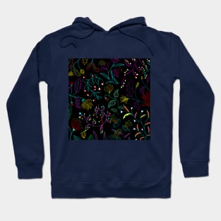 colorful floral pattern Hoodie